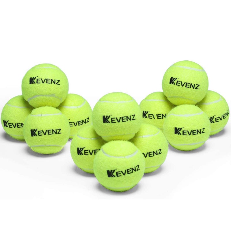 KEVENZ Professional Tennis Balls, Highly Elasticity, More Durable, for Competiton and Training, Pack of 12 (Green-4Cans, 12 Balls) - Image 1